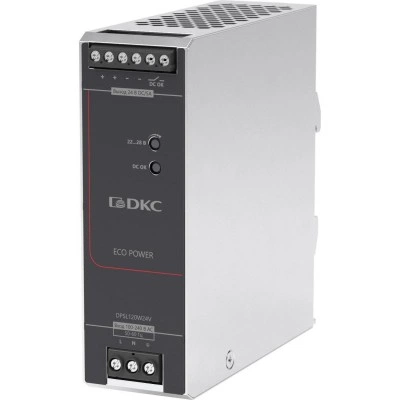 ДКС Источник питания "ECO POWER", однофазный, 120Вт, 5А, 24В DPSL120W24V DKC ДКС Источник питания "ECO POWER", однофазный, 120Вт, 5А, 24В DPSL120W24V DKC