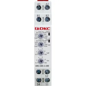 ДКС Реле контроля тока, тип DRC, 0.05-0.5А, конфигурация контакта 1CO, 24-240 AC/DC DRC-C05-1-240 DKC ДКС Реле контроля тока, тип DRC, 0.05-0.5А, конфигурация контакта 1CO, 24-240 AC/DC DRC-C05-1-240 DKC