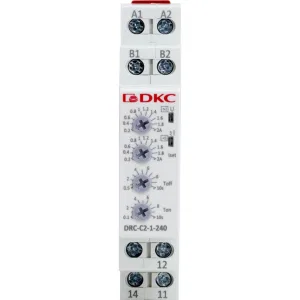 ДКС Реле контроля тока, тип DRC, 0.2-2А, конфигурация контакта 1CO, 24-240 AC/DC DRC-C2-1-240 DKC ДКС Реле контроля тока, тип DRC, 0.2-2А, конфигурация контакта 1CO, 24-240 AC/DC DRC-C2-1-240 DKC