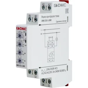 ДКС Реле контроля тока, тип DRC, 0.5-5А, конфигурация контакта 1CO, 24-240 AC/DC DRC-C5-1-240 DKC ДКС Реле контроля тока, тип DRC, 0.5-5А, конфигурация контакта 1CO, 24-240 AC/DC DRC-C5-1-240 DKC