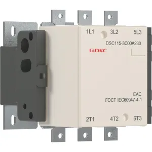 ДКС Магнитный контактор DSC115-3C00A230 115А 55кВт (AC3) кат 220В AC DSC115-3C00A230 DKC ДКС Магнитный контактор DSC115-3C00A230 115А 55кВт (AC3) кат 220В AC DSC115-3C00A230 DKC