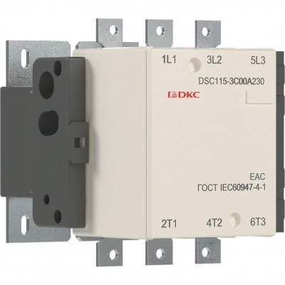 ДКС Магнитный контактор DSC115-3C00A230 115А 55кВт (AC3)  кат 220В AC DSC115-3C00A230 DKC
