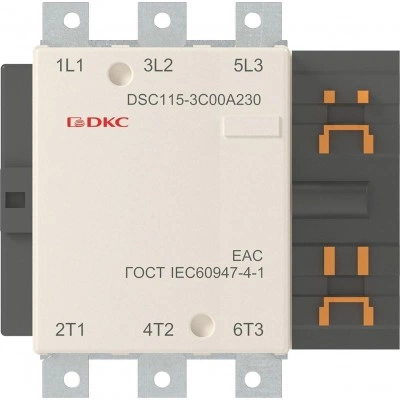 ДКС Магнитный контактор DSC115-3C00A230 115А 55кВт (AC3) кат 220В AC DSC115-3C00A230 DKC ДКС Магнитный контактор DSC115-3C00A230 115А 55кВт (AC3) кат 220В AC DSC115-3C00A230 DKC