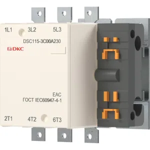 ДКС Магнитный контактор DSC115-3C00A230 115А 55кВт (AC3) кат 220В AC DSC115-3C00A230 DKC ДКС Магнитный контактор DSC115-3C00A230 115А 55кВт (AC3) кат 220В AC DSC115-3C00A230 DKC