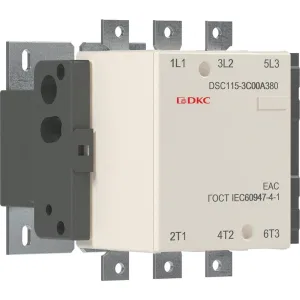 ДКС Магнитный контактор DSC115-3C00A380 115А 55кВт (AC3) кат 380В AC DSC115-3C00A380 DKC ДКС Магнитный контактор DSC115-3C00A380 115А 55кВт (AC3) кат 380В AC DSC115-3C00A380 DKC