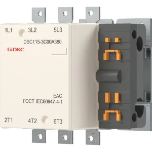 ДКС Магнитный контактор DSC115-3C00A380 115А 55кВт (AC3) кат 380В AC DSC115-3C00A380 DKC ДКС Магнитный контактор DSC115-3C00A380 115А 55кВт (AC3) кат 380В AC DSC115-3C00A380 DKC