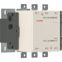 ДКС Магнитный контактор DSC150-3C00A230 150А 75кВт (AC3)  кат 220В AC DSC150-3C00A230 DKC
