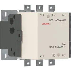 ДКС Магнитный контактор DSC150-3C00A230 150А 75кВт (AC3) кат 220В AC DSC150-3C00A230 DKC ДКС Магнитный контактор DSC150-3C00A230 150А 75кВт (AC3) кат 220В AC DSC150-3C00A230 DKC