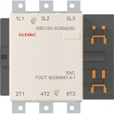 ДКС Магнитный контактор DSC150-3C00A230 150А 75кВт (AC3) кат 220В AC DSC150-3C00A230 DKC ДКС Магнитный контактор DSC150-3C00A230 150А 75кВт (AC3) кат 220В AC DSC150-3C00A230 DKC
