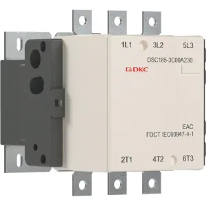 ДКС Магнитный контактор DSC185-3C00A230 185А 90кВт (AC3) кат 220В AC DSC185-3C00A230 DKC ДКС Магнитный контактор DSC185-3C00A230 185А 90кВт (AC3) кат 220В AC DSC185-3C00A230 DKC