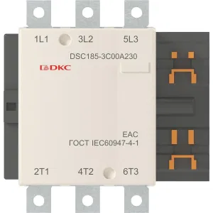 ДКС Магнитный контактор DSC185-3C00A230 185А 90кВт (AC3) кат 220В AC DSC185-3C00A230 DKC ДКС Магнитный контактор DSC185-3C00A230 185А 90кВт (AC3) кат 220В AC DSC185-3C00A230 DKC