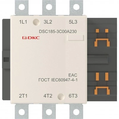 ДКС Магнитный контактор DSC185-3C00A230 185А 90кВт (AC3) кат 220В AC DSC185-3C00A230 DKC ДКС Магнитный контактор DSC185-3C00A230 185А 90кВт (AC3) кат 220В AC DSC185-3C00A230 DKC