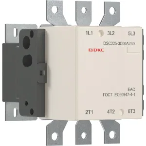 ДКС Магнитный контактор DSC225-3C00A230 225А 110кВт (AC3) кат 220В AC DSC225-3C00A230 DKC ДКС Магнитный контактор DSC225-3C00A230 225А 110кВт (AC3) кат 220В AC DSC225-3C00A230 DKC