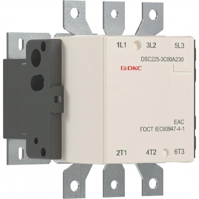ДКС Магнитный контактор DSC225-3C00A230 225А 110кВт (AC3)  кат 220В AC DSC225-3C00A230 DKC