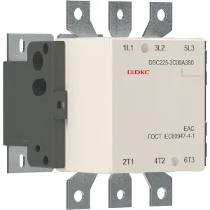 ДКС Магнитный контактор DSC225-3C00A380 225А 110кВт (AC3) кат 380В AC DSC225-3C00A380 DKC ДКС Магнитный контактор DSC225-3C00A380 225А 110кВт (AC3) кат 380В AC DSC225-3C00A380 DKC