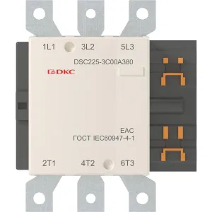 ДКС Магнитный контактор DSC225-3C00A380 225А 110кВт (AC3) кат 380В AC DSC225-3C00A380 DKC ДКС Магнитный контактор DSC225-3C00A380 225А 110кВт (AC3) кат 380В AC DSC225-3C00A380 DKC