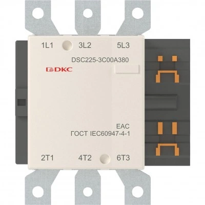 ДКС Магнитный контактор DSC225-3C00A380 225А 110кВт (AC3) кат 380В AC DSC225-3C00A380 DKC ДКС Магнитный контактор DSC225-3C00A380 225А 110кВт (AC3) кат 380В AC DSC225-3C00A380 DKC