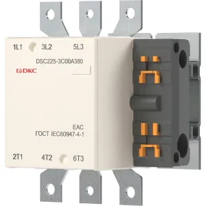 ДКС Магнитный контактор DSC225-3C00A380 225А 110кВт (AC3) кат 380В AC DSC225-3C00A380 DKC ДКС Магнитный контактор DSC225-3C00A380 225А 110кВт (AC3) кат 380В AC DSC225-3C00A380 DKC