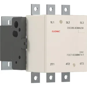 ДКС Магнитный контактор DSC265-3C00A230 265А 130кВт (AC3) кат 220В AC DSC265-3C00A230 DKC ДКС Магнитный контактор DSC265-3C00A230 265А 130кВт (AC3) кат 220В AC DSC265-3C00A230 DKC