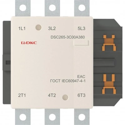 ДКС Магнитный контактор DSC265-3C00A380 265А 130кВт (AC3) кат 380В AC DSC265-3C00A380 DKC ДКС Магнитный контактор DSC265-3C00A380 265А 130кВт (AC3) кат 380В AC DSC265-3C00A380 DKC
