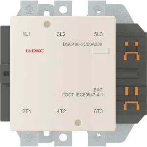 ДКС Магнитный контактор DSC400-3C00A230 400А 200кВт (AC3) кат 220В AC DSC400-3C00A230 DKC ДКС Магнитный контактор DSC400-3C00A230 400А 200кВт (AC3) кат 220В AC DSC400-3C00A230 DKC