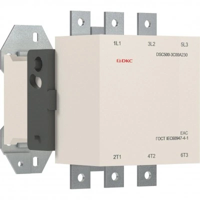 ДКС Магнитный контактор DSC500-3C00A230 500А 250кВт (AC3)  кат 220В AC DSC500-3C00A230 DKC