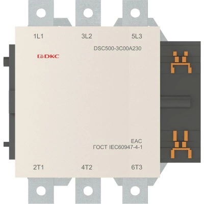 ДКС Магнитный контактор DSC500-3C00A230 500А 250кВт (AC3) кат 220В AC DSC500-3C00A230 DKC ДКС Магнитный контактор DSC500-3C00A230 500А 250кВт (AC3) кат 220В AC DSC500-3C00A230 DKC