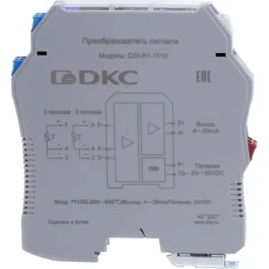 ДКС Преобразователь сигнала DSI, 1 вход RTD Pt100, 1 выход 4…20 мА DSI-R1-1110 DKC ДКС Преобразователь сигнала DSI, 1 вход RTD Pt100, 1 выход 4…20 мА DSI-R1-1110 DKC