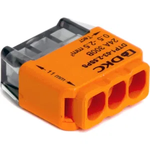 ДКС Клеммная колодка на 3 проводника до 2,5 кв. мм. на токи до 24А DTP1-03-2.5SPS DKC ДКС Клеммная колодка на 3 проводника до 2,5 кв. мм. на токи до 24А DTP1-03-2.5SPS DKC