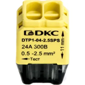 ДКС Клеммная колодка на 4 проводника до 2,5 кв. мм. на токи до 24А DTP1-04-2.5SPS DKC ДКС Клеммная колодка на 4 проводника до 2,5 кв. мм. на токи до 24А DTP1-04-2.5SPS DKC
