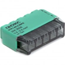 ДКС Клеммная колодка на 5 проводников до 2,5 кв. мм. на токи до 24А DTP1-05-2.5SPS DKC
