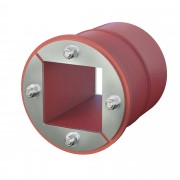 ДКС Проходка круглая, нержавеющая, D75х70 мм с проемом 40х40 мм DXF3122 DKC