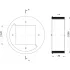 ДКС Проходка круглая, нержавеющая, D200х70 мм с проемом 120х120 мм DXF3126 DKC ДКС Проходка круглая, нержавеющая, D200х70 мм с проемом 120х120 мм DXF3126 DKC