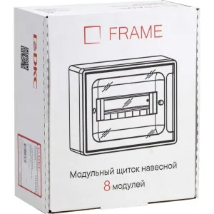 ДКС Щиток 8 мод настенный FRAME, белый, с тонированной дверцей, с 2 шинами PEN на 6 и 8 отв. F08W1WD DKC ДКС Щиток 8 мод настенный FRAME, белый, с тонированной дверцей, с 2 шинами PEN на 6 и 8 отв. F08W1WD DKC