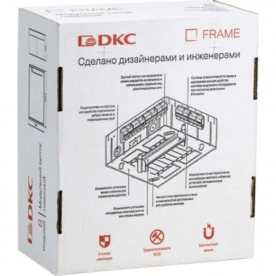 ДКС Щиток 8 мод настенный FRAME, белый, с тонированной дверцей, с 2 шинами PEN на 6 и 8 отв. F08W1WD DKC ДКС Щиток 8 мод настенный FRAME, белый, с тонированной дверцей, с 2 шинами PEN на 6 и 8 отв. F08W1WD DKC