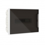 ДКС Щиток 12 мод встраиваемый FRAME, белый, с тонированной дверцей, с 2 шинами PEN на 6 и 8 отв. F12B1WD DKC