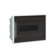 ДКС Щиток 12 мод встраиваемый для полых стен FRAME, белый, с тонированной дверцей, с 2 шинами PEN на 6 и 8 отв. F12B3WD DKC