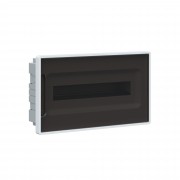 ДКС Щиток 18 мод встраиваемый для полых стен FRAME, белый, с тонированной дверцей, с 2 шинами PEN на 8 и 10 отв. F18B3WD DKC