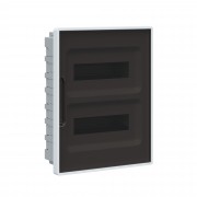 ДКС Щиток 24 мод встраиваемый для полых стен FRAME, белый, с тонированной дверцей, с 4 шинами PEN (2шт на 8 отв. и 2шт на 6 отв.) F24B3WD DKC