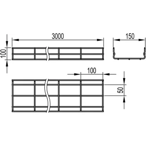 ДКС Проволочный лоток 100х150 L3000 INOX FC1015INOX DKC ДКС Проволочный лоток 100х150 L3000 INOX FC1015INOX DKC