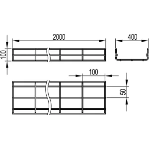 ДКС Проволочный лоток 100х400 L2000 FC1040L2 DKC ДКС Проволочный лоток 100х400 L2000 FC1040L2 DKC