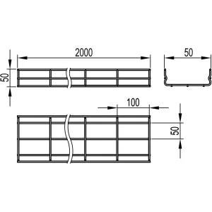 ДКС Проволочный лоток 50х50 L2000 FC5005L2 DKC ДКС Проволочный лоток 50х50 L2000 FC5005L2 DKC
