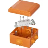 ДКС Коробка пластиковая FS с кабельными вводами и клеммниками, IP55, 100х100х50 мм, 5р, 450V, 20A, 10 мм2 FSB11510 DKC