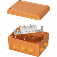 ДКС Коробка пластиковая FS с кабельными вводами и клеммниками, IP55, 150х110х70 мм, 5р, 450V, 30A, 16 мм2 FSB21516 DKC