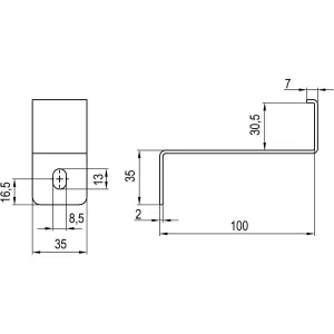 ДКС Держатель лестничного лотка Н=100 мм, INOX 316L GLP10000I DKC ДКС Держатель лестничного лотка Н=100 мм, INOX 316L GLP10000I DKC