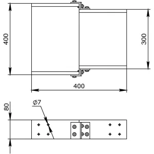 ДКС Переходник центральный 400/300 H=80, стеклопластик GRC84030R DKC ДКС Переходник центральный 400/300 H=80, стеклопластик GRC84030R DKC