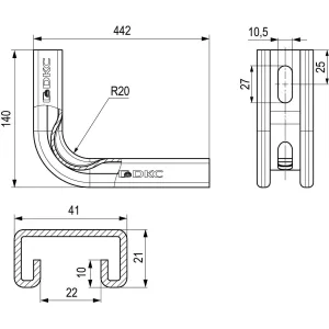 ДКС Легкая консоль DW осн.400 мм, нержавеющая сталь AISI 304 IBBC3040C DKC ДКС Легкая консоль DW осн.400 мм, нержавеющая сталь AISI 304 IBBC3040C DKC