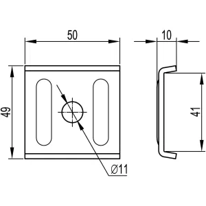 ДКС Опорная пластина для C-образных профилей, INOX 304 IBHM4141C DKC ДКС Опорная пластина для C-образных профилей, INOX 304 IBHM4141C DKC