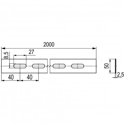 ДКС Полоса перфорированная 50x2000 мм, 2,5 мм, нержавеющая сталь AISI 304 IBMA1522C DKC ДКС Полоса перфорированная 50x2000 мм, 2,5 мм, нержавеющая сталь AISI 304 IBMA1522C DKC