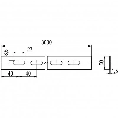 ДКС Полоса перфорированная 50x3000 мм, 1,5 мм, нержавеющая сталь AISI 304 IBMA1531C DKC ДКС Полоса перфорированная 50x3000 мм, 1,5 мм, нержавеющая сталь AISI 304 IBMA1531C DKC